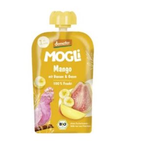 Mogli Mango-, banaani- ja guajaavipüree, biodünaamiline 100g 1+aastasele