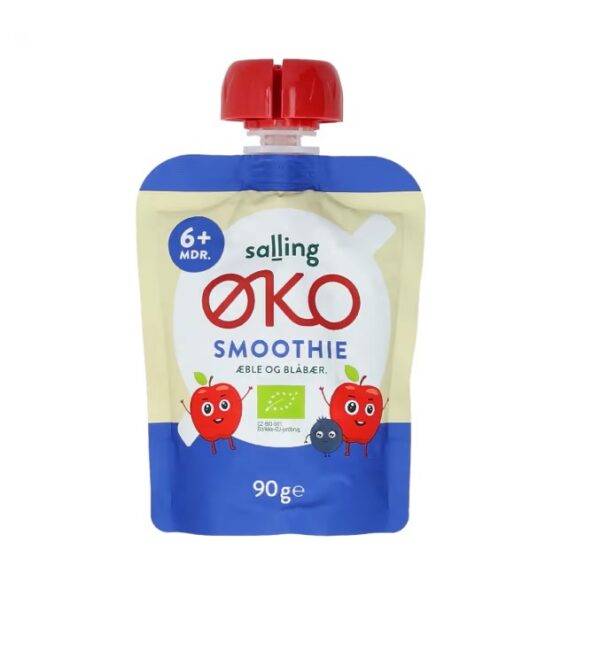 Smuuti õuna ja mustikatega Salling Eko öko 6+kuust 3x90g (1tuub-0,99eur)