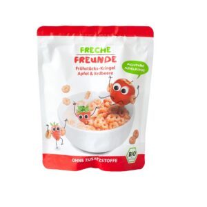 Kuiv hommikusöök õunte ja maasikatega, alates 12. elukuust. ökoloogiline 125g FRECHE FREUNDE