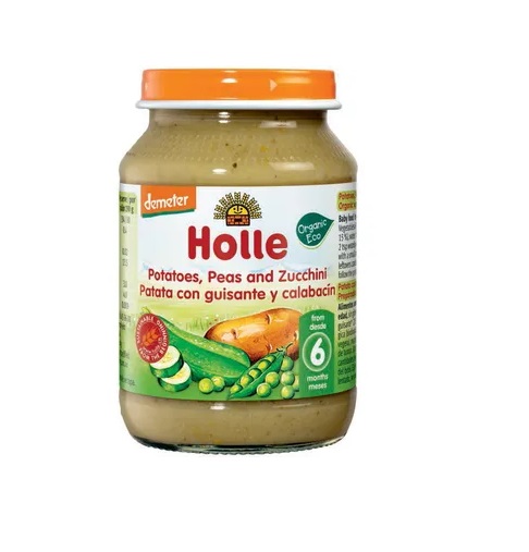 Holle Kartuli-, herne- ja suvikõrvitsapüree imikutele alates 6. elukuust, biodünaamiline 3x190g  (1purk-1,69eur)