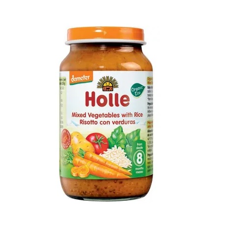 Holle Biodünaamiline köögivilja- ja riisipüree imikutele alates 8. elukuust 3x220g (1purk-1,95eur)