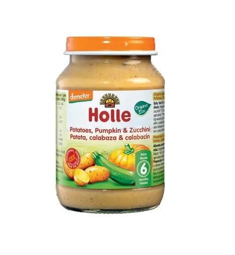 Holle suvikõrvitsa-, kõrvitsa- ja kartulipüree 3x190g 6.kuust (1purk-1,75eur)