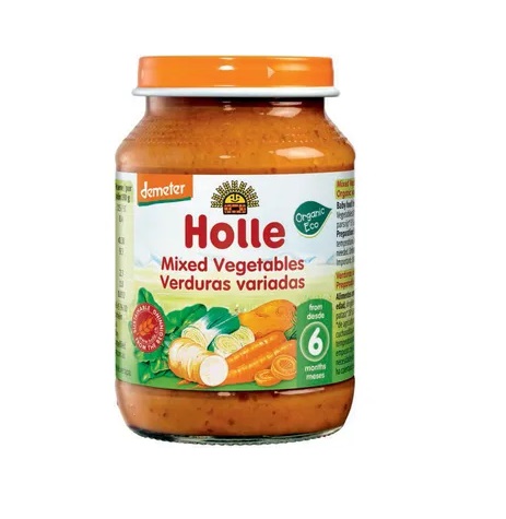 Holle Biodünaamiline köögiviljapüree imikutele alates 6. elukuust 3x190g 6.kuust (1purk-1,75eur) Mixed Vegetables