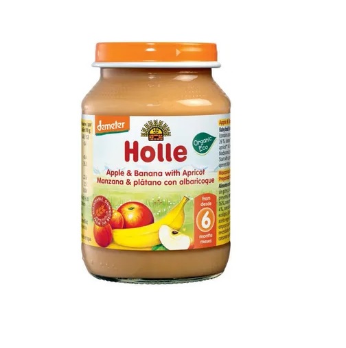 Holle õuna-banaani-aprikoosipüree 3x190g 6.kuust (1purk-1,65)