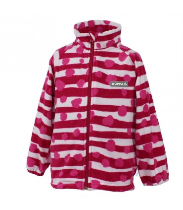 Huppa fliisjakk 1501BASE BERRIE 63363-fuksia mustriga VALI SUURUS!!! (74-122cm)