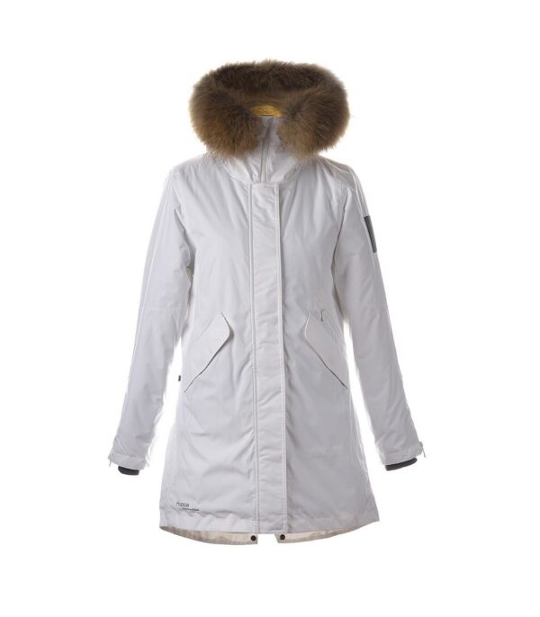 PARKA VIVIAN 1 naistele 12498120 200G SOOJUSTUS 00020-valge HUPPA naturaalse karvaga