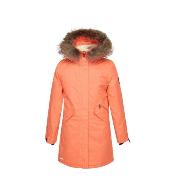 PARKA VIVIAN 1 naistele 12498120 200G SOOJUSTUS 00049-neoon korall HUPPA naturaalse karvaga