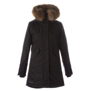 PARKA VIVIAN 1 naistele 12498120 200G SOOJUSTUS 00009-must HUPPA naturaalse karvaga