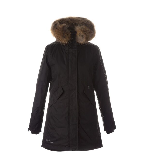 PARKA VIVIAN 1 naistele 12498120 200G SOOJUSTUS 00009-must HUPPA naturaalse karvaga