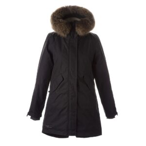 PARKA VIVIAN 1 naistele  12498120 200G SOOJUSTUS 0018-tumehall HUPPA Naturaalse karvaga