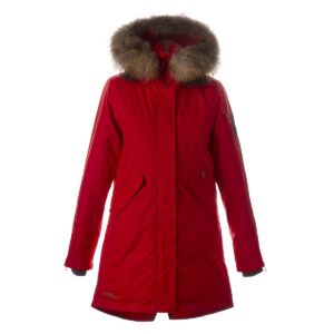 PARKA VIVIAN 1  naistele 12498120 200G SOOJUSTUS 70004-punane HUPPA naturaalse karvaga