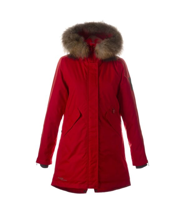 PARKA VIVIAN 1  naistele 12498120 200G SOOJUSTUS 70004-punane HUPPA naturaalse karvaga