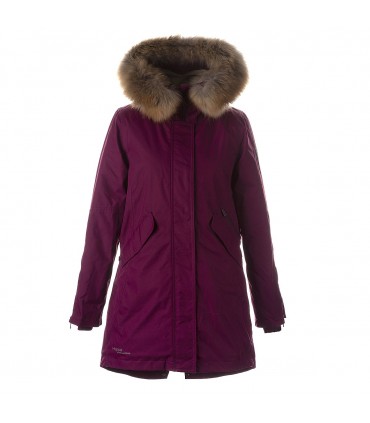 PARKA VIVIAN 1 naistele  12498120 200G SOOJUSTUS 80034-bordoo HUPPA naturaalse karvaga