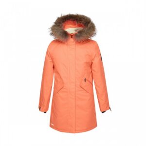 PARKA VIVIAN 1  tüdrukule 12490120 200G SOOJUSTUS 00049-neoon korall HUPPA naturaalse karvaga