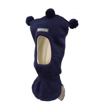 Laste kootud sallmüts COCO 2 85070200 70086-tumesinine XS  Huppa