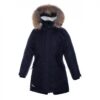 PARKA VIVIAN 1 tüdrukule 12490120 200G SOOJUSTUS 00009-must HUPPA naturaalse karvaga – pilt 1