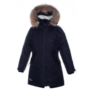 PARKA VIVIAN 1 tüdrukule 12490120 200G SOOJUSTUS 00009-must HUPPA naturaalse karvaga