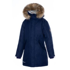 PARKA VIVIAN 1  naistele 12498120 200G SOOJUSTUS 90086-tumesinine  HUPPA naturaalse karvaga  XS