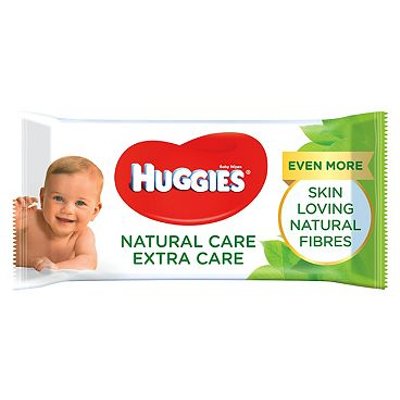Huggies niisked salvrätikud Natural Care Extra Care 56tk