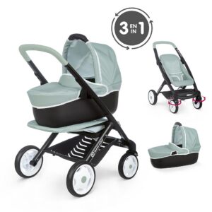 Smoby Maxi-Cosi nukuvankri komplekt 3in1 hallikas-sinine