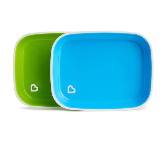 Munchkin Splash Plates taldrikud 2tk roheline/sinine