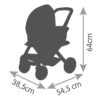 Smoby Maxi-Cosi nukuvankri komplekt 3in1 hallikas-sinine – pilt 5