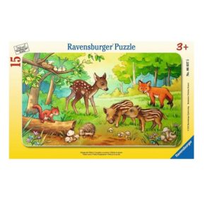 Ravensburger väike plaatpusle 15-osaline Metsloomakesed