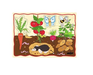 Woodyland Puidust puzzle nuppudega Aiandus