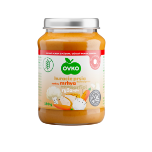 OVKO beebipüree porgandi,lillkapsa,riisi ja kanarinnalihaga 2x190g 7+kuust (1purk-1,95eur)