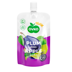 OVKO Plus+ beebitoit ploomi ja õunapüree 2x120g 6+kuust (1tuub-1,45eur)