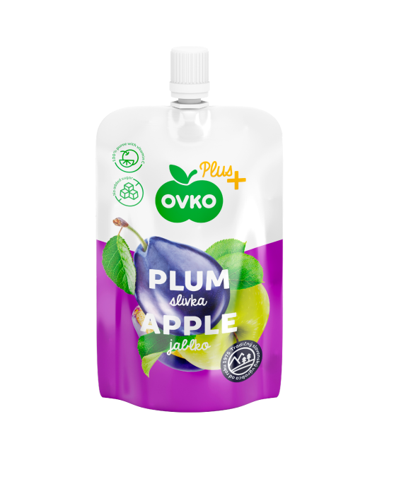OVKO Plus+ beebitoit ploomi ja õunapüree 2x120g 6+kuust (1tuub-1,45eur)