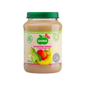 OVKO ÖKO beebitoit õuna, banaani ja pirnidega 2x190g 4+kuust (1purk-1,95eur)