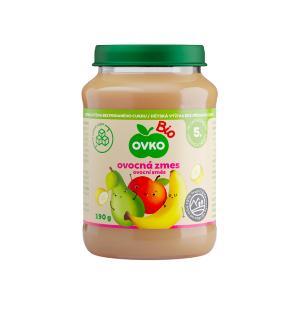 OVKO ÖKO beebitoit õuna, banaani ja pirnidega  2x190g 4+kuust (1purk-1,95eur)