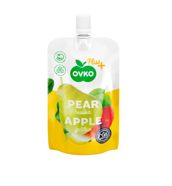 OVKO Plus+ beebitoit  pirni ja õunapüree 2x120g 6+kuust (1tuub-1,45eur)