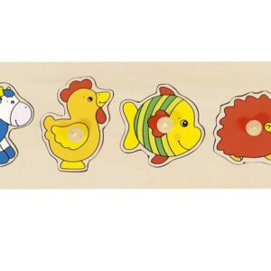 GOKI nuppudega puzzle Loomad 10x30cm