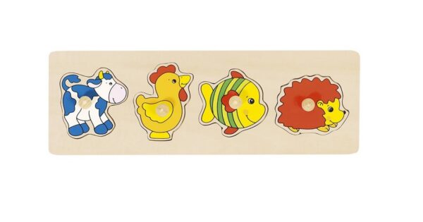 GOKI nuppudega puzzle Loomad 10x30cm
