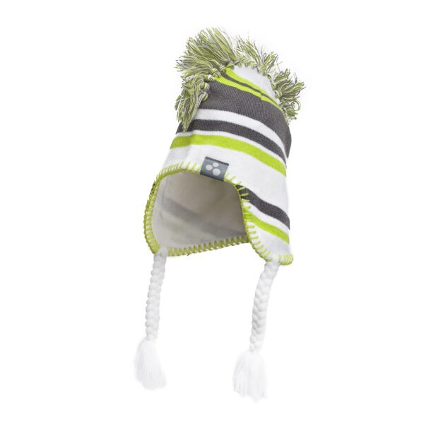 Kootud müts JENA 8376AW14 920-valge/hall/laim M(50-53cm) Huppa