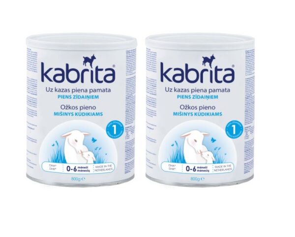 Kitsepiimal põhinev, kergelt seeduv piimasegu KABRITA1 0 kuni 6 kuud 2x800g (1purk-47,85eur)