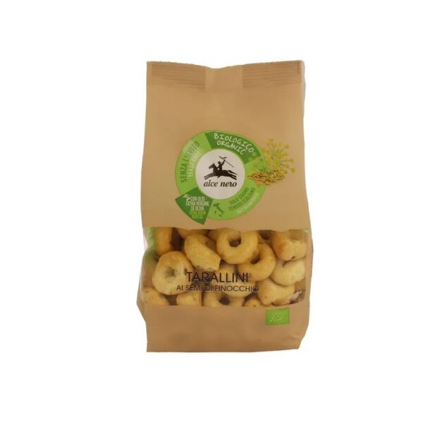 TARALLINI apteegitilli seemnete ja oliiviõliga kreekerid, ökoloogilised 250g Alce Nero