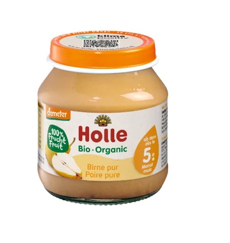 Holle pirnipüree 3x125g 5. elukuust, biodünaamiline (1purk-1,50eur)