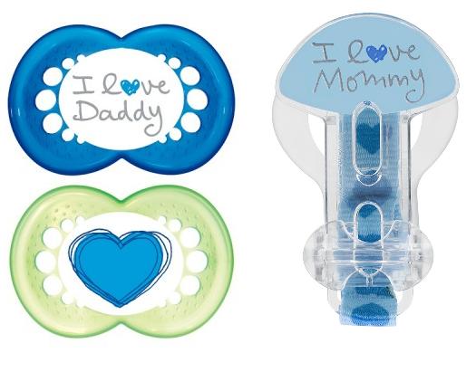 MAM ORIGINAL SILIKOONLUTID 2 TK 6+KUUD SIRGE OTSAGA+lutikett sinine/roheline I love mummy/Daddy