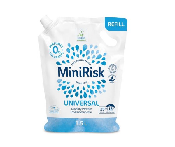 Pesugeel Universal 25 pesukorda, MINIRISK, 1500ml