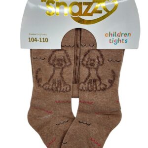 beSnazzy Sukkpüksid 3D pildiga 104-110cm pruun kutsikas