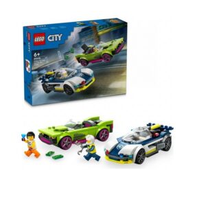 LEGO City Politseiauto ja muskelauto tagaajamine 6+aastasele