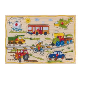 Woodyland Puidust puzzle nuppudega Sõidukid