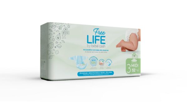 Lastemähe Baby Midi nr.3 4-9kg Freelife 52tk Bebecash