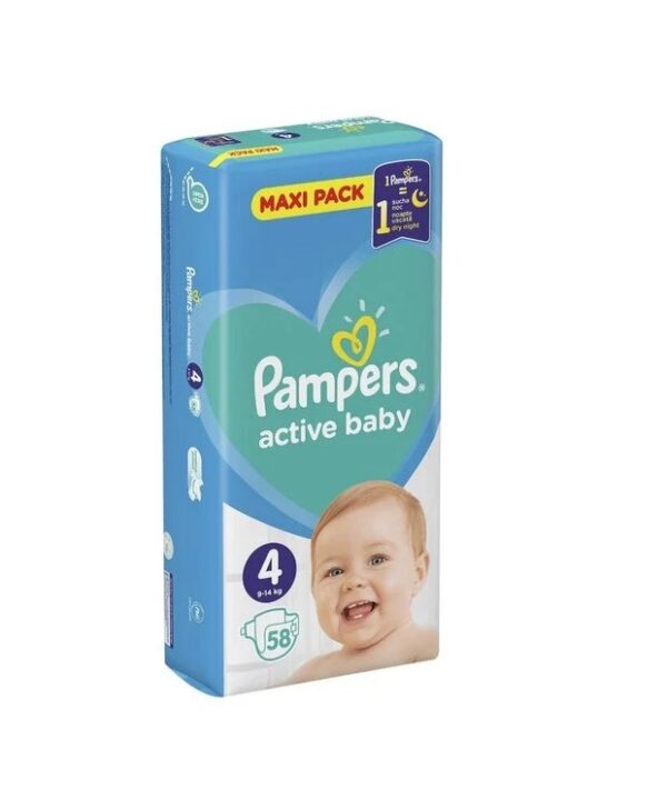 Pampers mähkmed N4 (9-14kg) MP 58tk