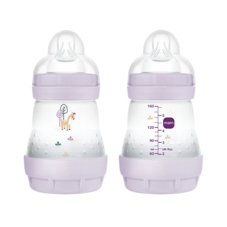 MAM ULTIVENT 80% Anti-Colic  LUTIPUDEL 160ML 0+KUUD Õrnlilla kitseke1tk