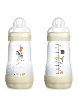 MAM ULTIVENT 80% Anti-Colic  LUTIPUDEL 260ML 0+KUUD Valge Sebra tuukaniga 1pudel