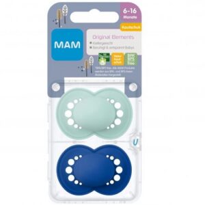 MAM ORIGINAL LATEKSLUTID 2 TK 6-16KUUD SIRGE OTSAGA,STERILISEERIMISKARBIS sinine/tumesinine